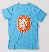 Load image into Gallery viewer, Netherlands Football T-Shirt for Men-S(38 Inches)-Light Blue-Ektarfa.online
