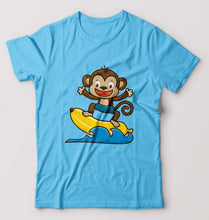 Load image into Gallery viewer, Monkey Banana T-Shirt for Men-Light Blue-Ektarfa.online
