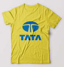 Load image into Gallery viewer, Tata T-Shirt for Men-S(38 Inches)-Yellow-Ektarfa.online
