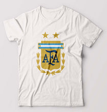 Load image into Gallery viewer, Argentina Football T-Shirt for Men-S(38 Inches)-White-Ektarfa.online
