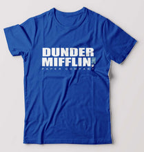 Load image into Gallery viewer, Dunder Mifflin T-Shirt for Men-S(38 Inches)-Royal Blue-Ektarfa.online
