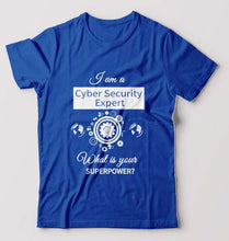 Load image into Gallery viewer, Cyber Security T-Shirt for Men-Royal Blue-Ektarfa.online
