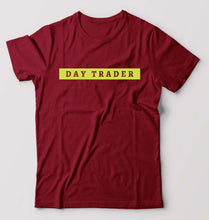 Load image into Gallery viewer, Day Trader Share Market T-Shirt for Men-S(38 Inches)-Maroon-Ektarfa.online
