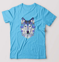 Load image into Gallery viewer, Wolf T-Shirt for Men-Light Blue-Ektarfa.online
