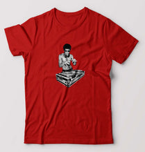 Load image into Gallery viewer, DJ Bruce Lee T-Shirt for Men-S(38 Inches)-Red-Ektarfa.online
