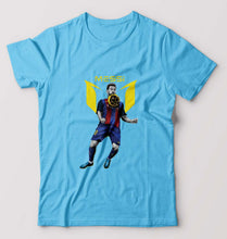 Load image into Gallery viewer, Messi T-Shirt for Men-S(38 Inches)-Light Blue-Ektarfa.online
