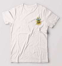 Load image into Gallery viewer, Argentina Football T-Shirt for Men-S(38 Inches)-White-Ektarfa.online
