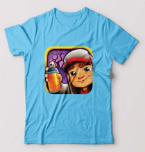 Load image into Gallery viewer, Subway Surfers T-Shirt for Men-S(38 Inches)-Light Blue-Ektarfa.online
