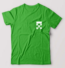 Load image into Gallery viewer, off White logo T-Shirt for Men-S(38 Inches)-Flag Green-Ektarfa.online
