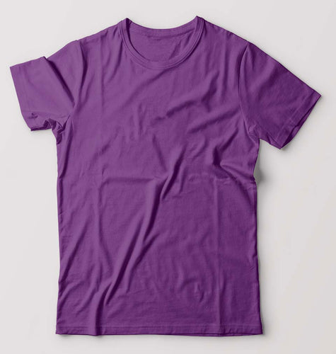 Plain Purple Half Sleeves T-Shirt For Men-Ektarfa.co.in