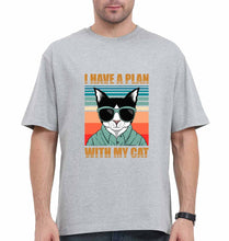 Load image into Gallery viewer, Cat Oversized T-Shirt for Men-Grey-Ektarfa.online
