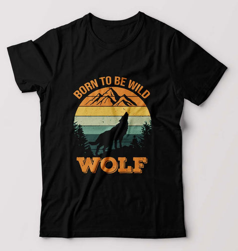 Wolf T-Shirt for Men-Black-Ektarfa.online