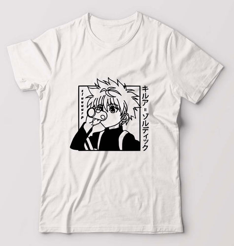 Killua Zoldyck T-Shirt for Men-White-Ektarfa.online