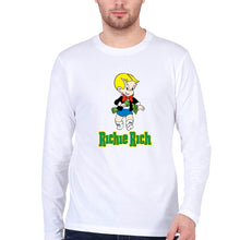 Load image into Gallery viewer, Richie Rich Full Sleeves T-Shirt for Men-White-Ektarfa.online

