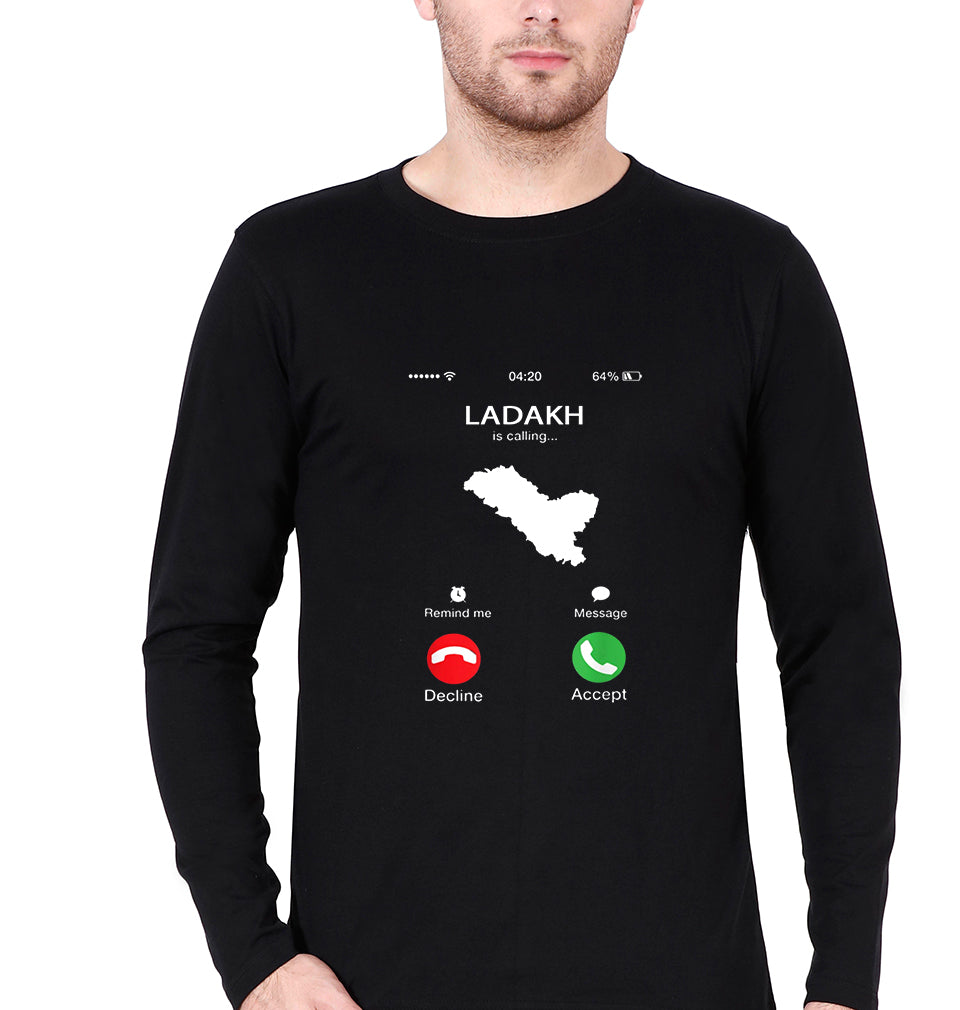 Ladakh Calling T Full Sleeves T-Shirt for Men-Black-Ektarfa.online
