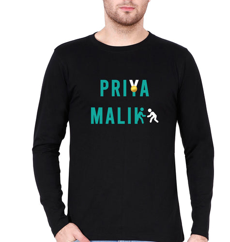 Priya Malik Full Sleeves T-Shirt for Men-Black-Ektarfa.online