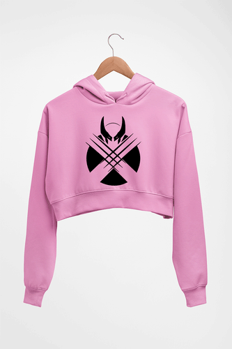 Wolverine Crop HOODIE FOR WOMEN-Light Baby Pink-Ektarfa.online
