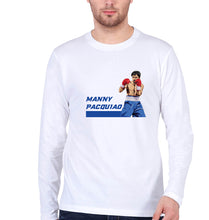 Load image into Gallery viewer, Manny Pacquiao Full Sleeves T-Shirt for Men-S(38 Inches)-White-Ektarfa.online
