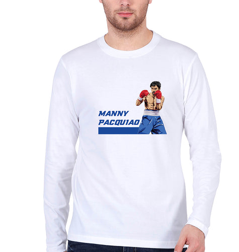 Manny Pacquiao Full Sleeves T-Shirt for Men-White-Ektarfa.online