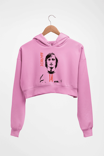 Johan Cruyff Crop HOODIE FOR WOMEN-Light Baby Pink-Ektarfa.online