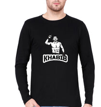 Load image into Gallery viewer, Khabib Nurmagomedov Full Sleeves T-Shirt for Men-S(38 Inches)-Black-Ektarfa.online
