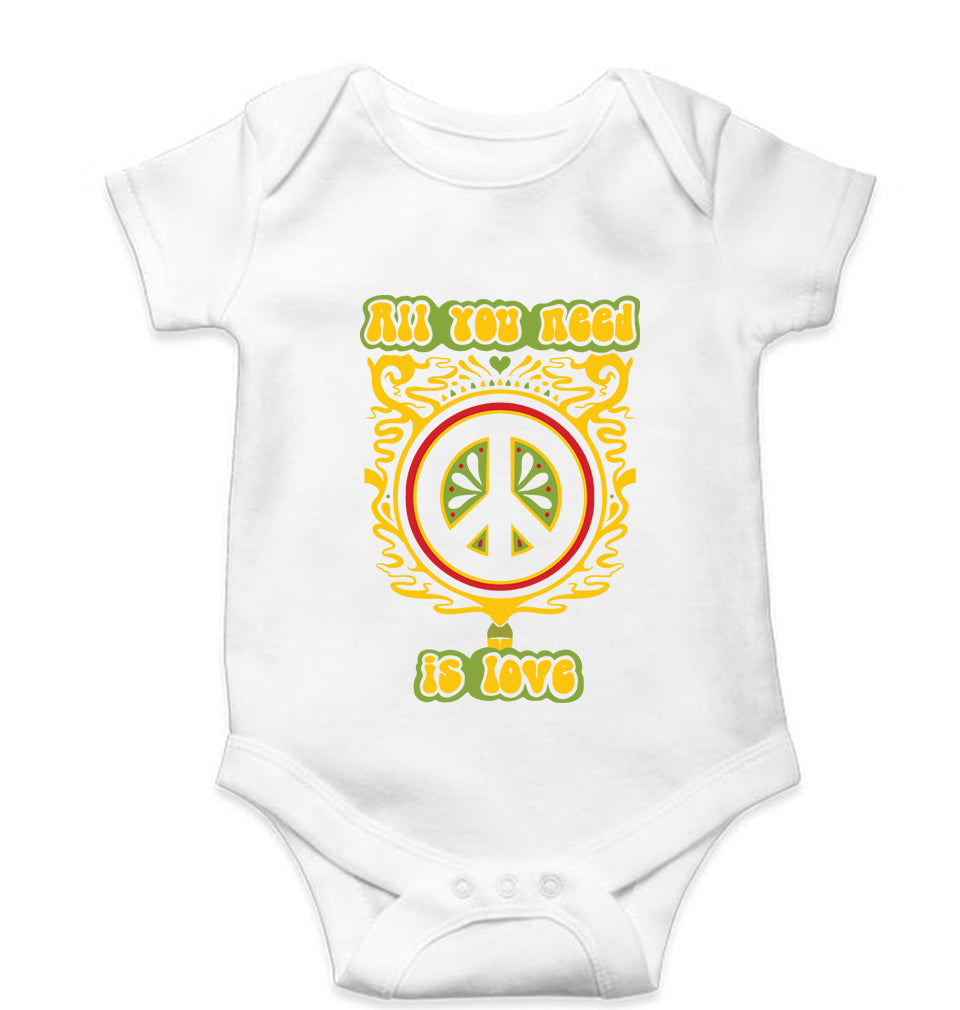 Psychedelic Love Kids Romper For Baby Boy/Girl-White-Ektarfa.online