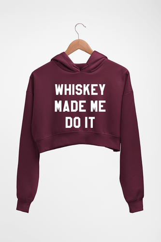 Whiskey Crop HOODIE FOR WOMEN-Maroon-Ektarfa.online