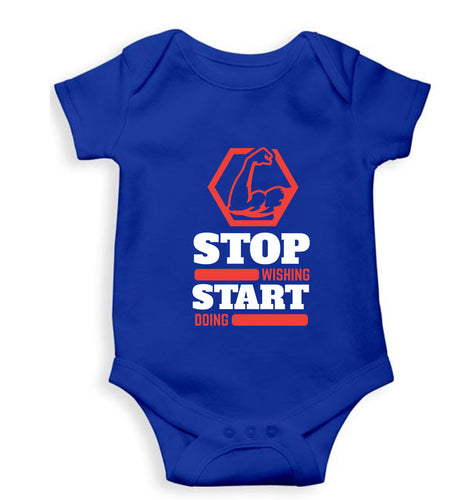 Gym Kids Romper For Baby Boy/Girl-Royal Blue-Ektarfa.online