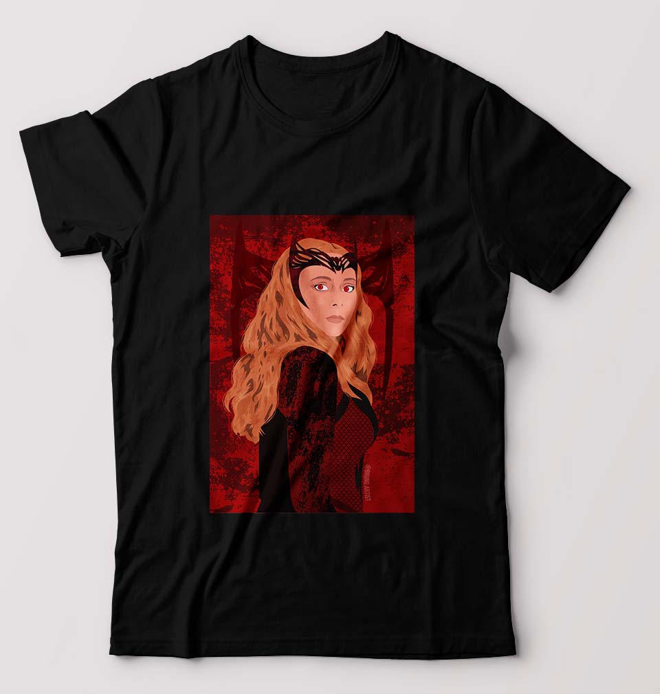 Scarlet Witch Wanda T-Shirt for Men-Black-Ektarfa.online