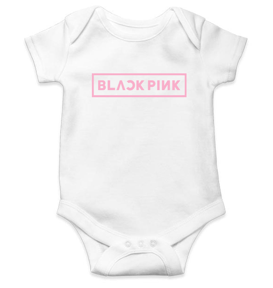 Black Pink Kpop Kids Romper Kids Romper For Baby Boy/Girl-0-5 Months(18 Inches)-White-Ektarfa.online