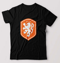 Load image into Gallery viewer, Netherlands Football T-Shirt for Men-S(38 Inches)-Black-Ektarfa.online
