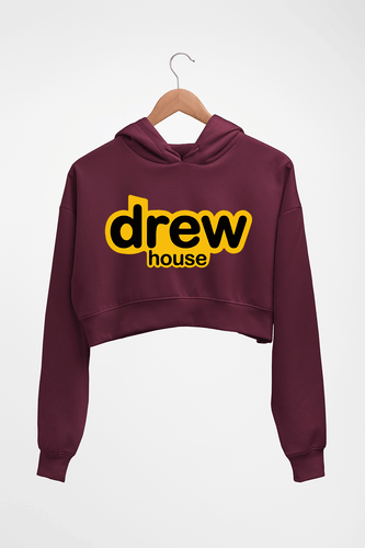 Drew House Crop HOODIE FOR WOMEN-Maroon-Ektarfa.online