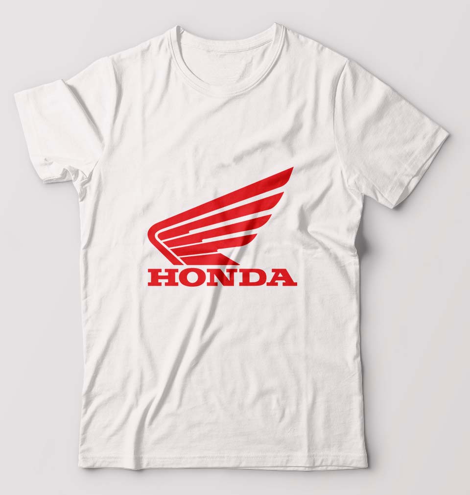 Honda T-Shirt for Men-S(38 Inches)-White-Ektarfa.online