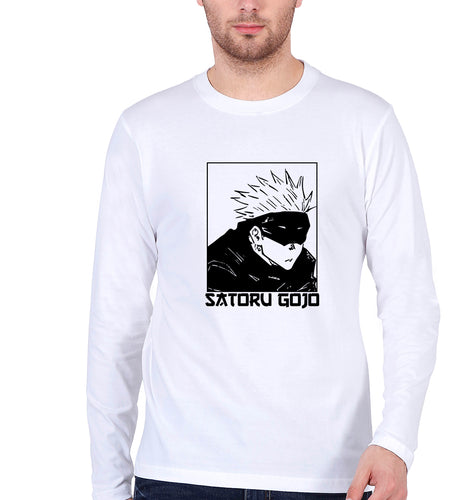 Gojo Satoru Anime Full Sleeves T-Shirt for Men-White-Ektarfa.online