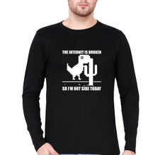 Load image into Gallery viewer, Internet Full Sleeves T-Shirt for Men-Black-Ektarfa.online
