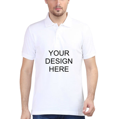 Customized-Custom-Personalized Polo T-Shirt for Men-S(38 Inches)-White-Ektarfa.co.in
