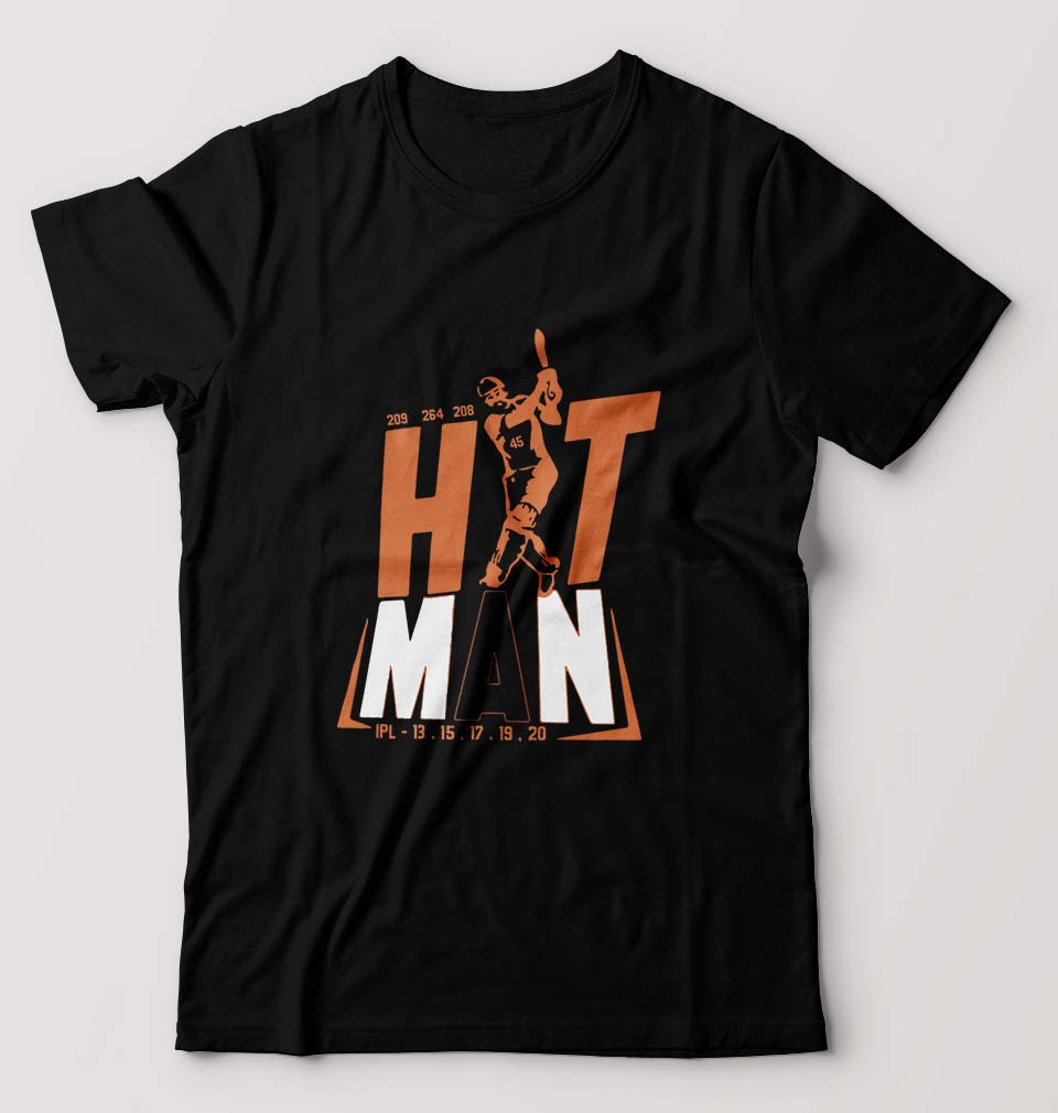 Rohit Sharma T-Shirt for Men-Black-Ektarfa.online