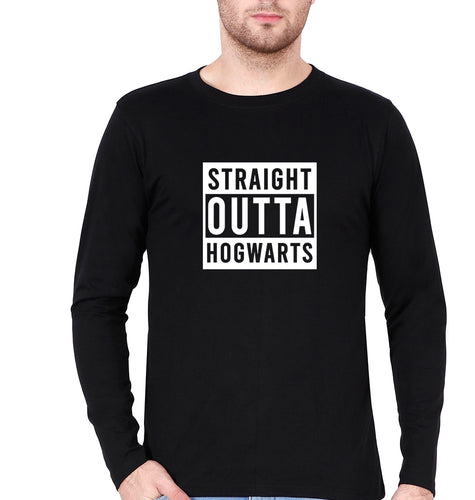 Harry Potter Hogwarts Full Sleeves T-Shirt for Men-Black-Ektarfa.online