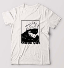 Load image into Gallery viewer, Gojo Satoru Anime T-Shirt for Men-S(38 Inches)-White-Ektarfa.online
