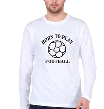 Load image into Gallery viewer, Play Football Full Sleeves T-Shirt for Men-White-Ektarfa.online
