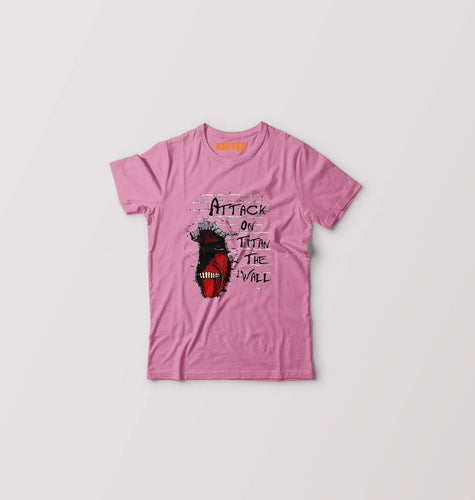 Attack on Titan Kids T-Shirt for Boy/Girl-Pink-Ektarfa.online