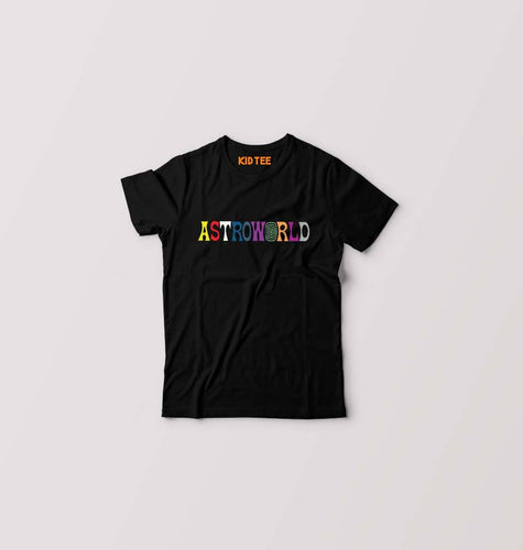 Astroworld Travis Scott Kids T-Shirt for Boy/Girl-0-1 Year(20 Inches)-Black-Ektarfa.online