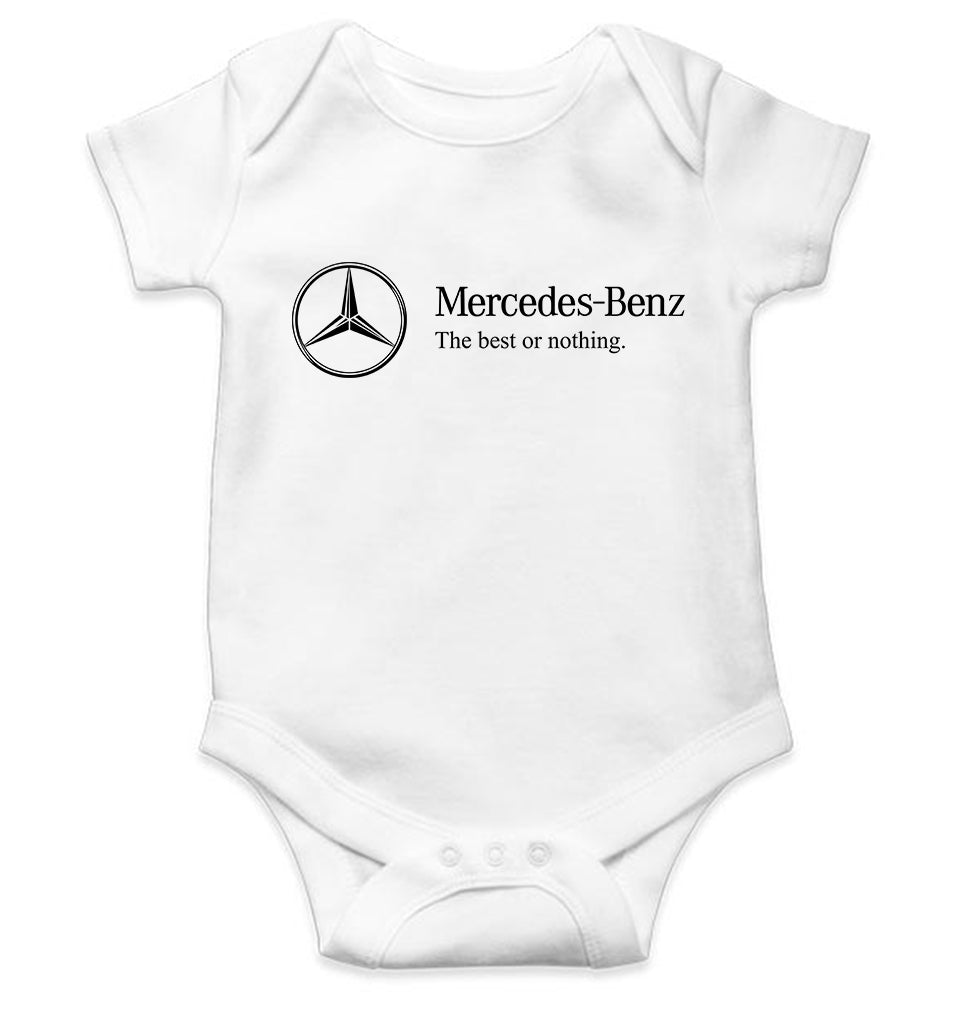 Mercedes-Benz Kids Romper For Baby Boy/Girl-0-5 Months(18 Inches)-White-Ektarfa.online