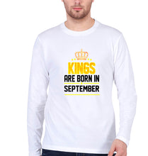 Load image into Gallery viewer, Kings Are Born In September Full Sleeves T-Shirt for Men-White-Ektarfa.online
