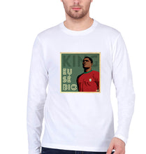 Load image into Gallery viewer, Eusébio Full Sleeves T-Shirt for Men-S(38 Inches)-White-Ektarfa.online
