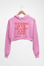 Load image into Gallery viewer, House of the Dragon (GOT) Crop HOODIE FOR WOMEN-Light Baby Pink-Ektarfa.online
