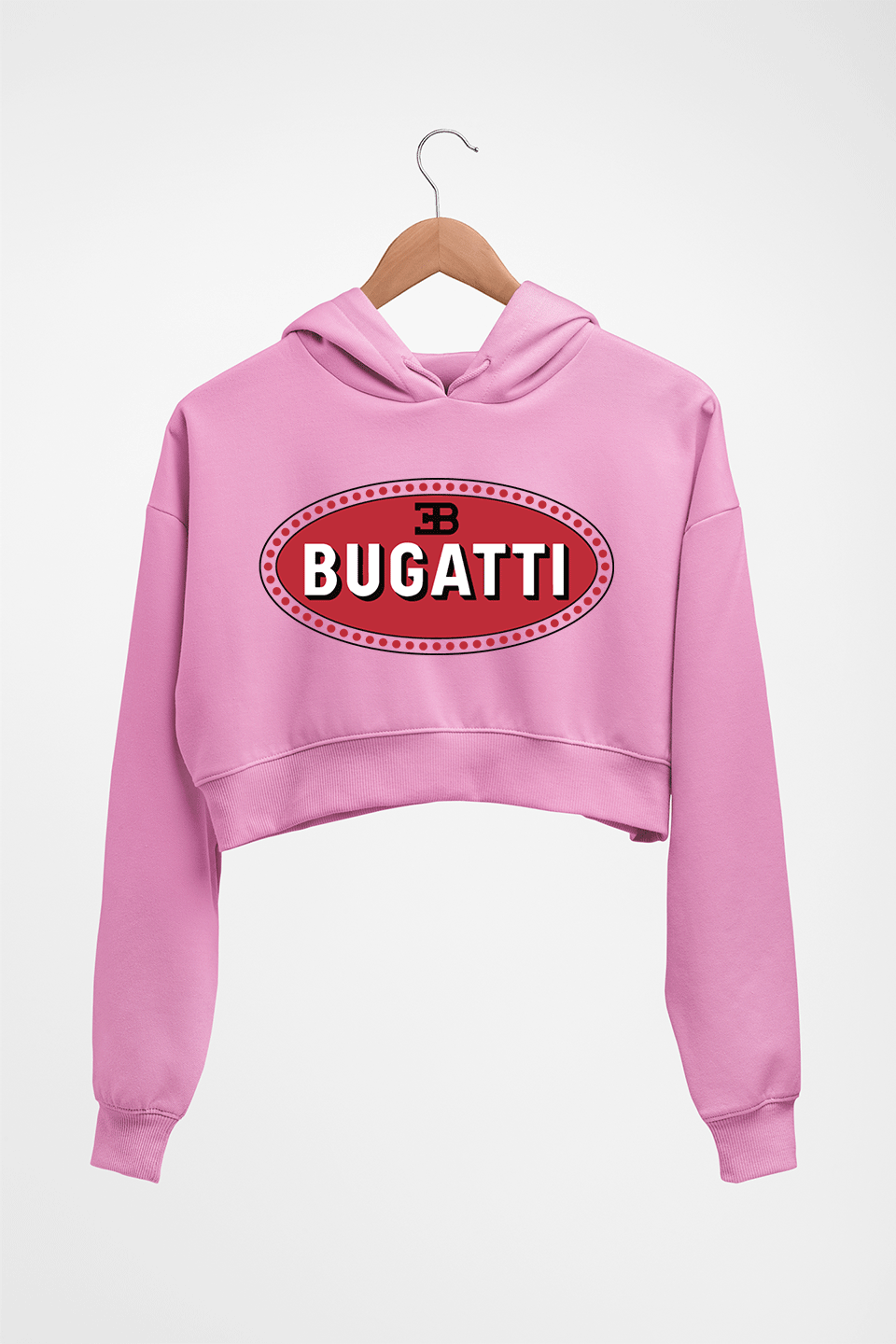 Bugatti Crop HOODIE FOR WOMEN-Light Baby Pink-Ektarfa.online