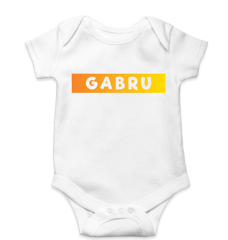 Gabru Kids Romper For Baby Boy/Girl-0-5 Months(18 Inches)-White-Ektarfa.online