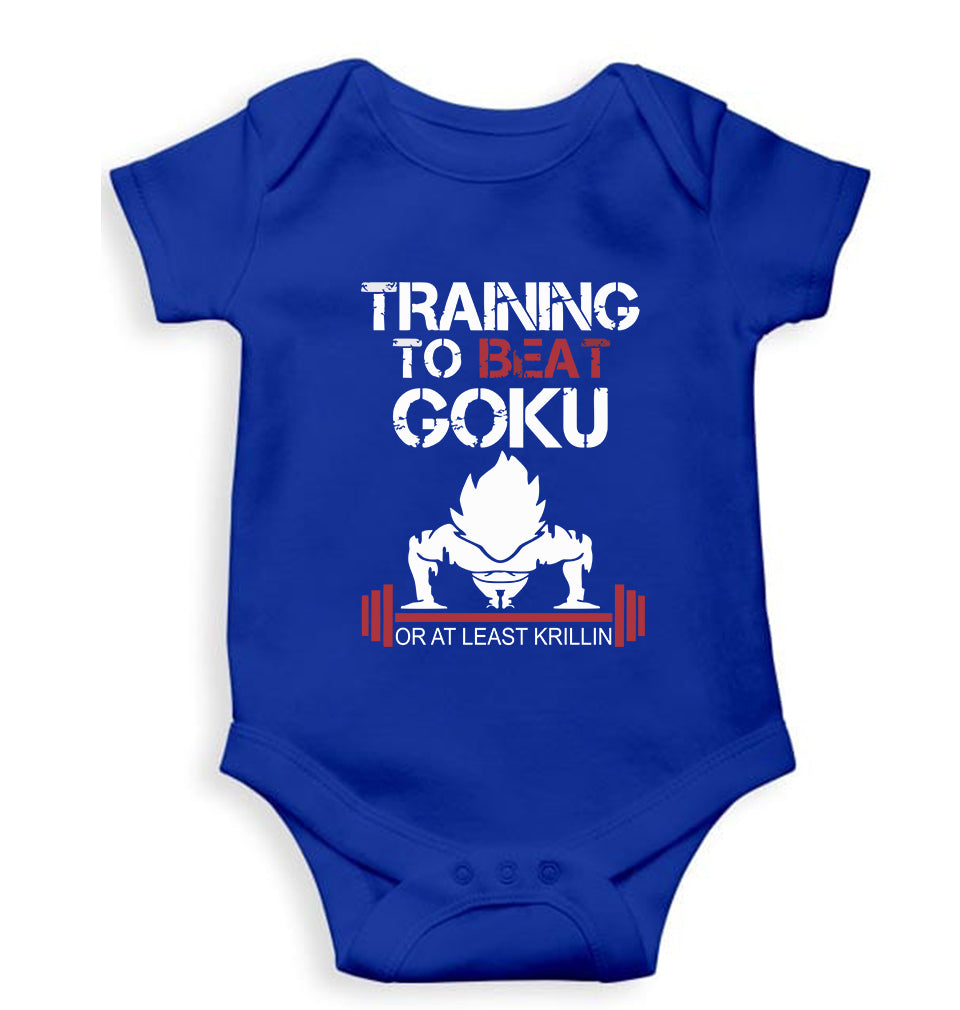 Goku Gym Kids Romper For Baby Boy/Girl-0-5 Months(18 Inches)-Royal Blue-Ektarfa.online