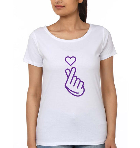 Purple Heart T-Shirt for Women-White-Ektarfa.online
